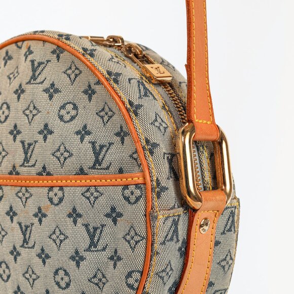 Louis Vuitton Jeanne GM Blue Mini Lin Monogram Canvas Round Crossbody Bag - Picture 7 of 12